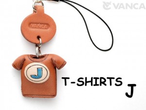 J(Blue) Japanese Leather Cellularphone Charm T-shirt 