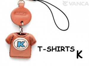 K(Blue) Japanese Leather Cellularphone Charm T-shirt 