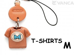 M(Blue) Japanese Leather Cellularphone Charm T-shirt 