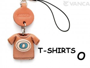 O(Blue) Japanese Leather Cellularphone Charm T-shirt 