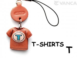 T(Blue) Japanese Leather Cellularphone Charm T-shirt 