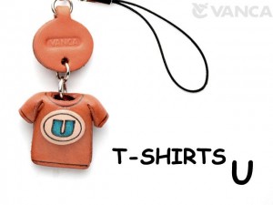 U(Blue) Japanese Leather Cellularphone Charm T-shirt 