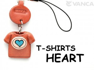 Hearts(Blue) Japanese Leather Cellularphone Charm T-shirt 