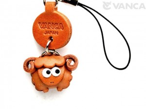 Sheep Japanese Leather Cellularphone Charm Zodiac Mascot