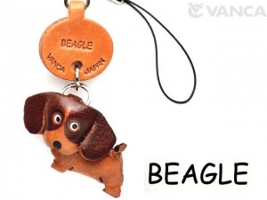 Beagle Leather Cellularphone Charm