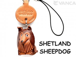 Shetland Sheepdog Leather Cellularphone Charm #46757