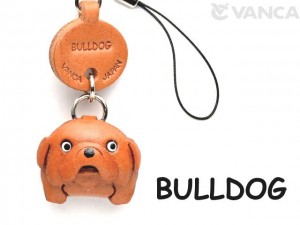Bulldog Leather Cellularphone Charm