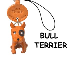 Bull Terrier Leather Dog Cellularphone Charm