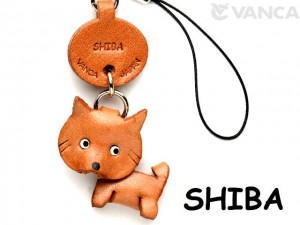 Shiba Dog Leather Cellularphone Charm #46758