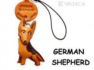 German Shepherd Leather Cellularphone Charm