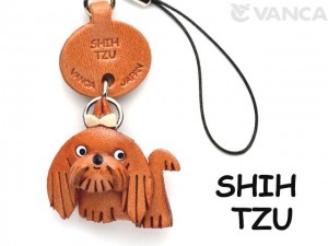 Shih Tzu Leather Cellularphone Charm #46760