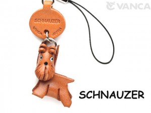 Schnauzer Leather Cellularphone Charm #46754