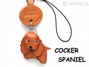 Cocker Spaniel Leather Cellularphone Charm