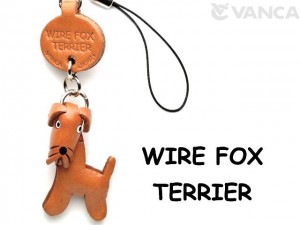 Wire Fox Terrier Leather Cellularphone Charm #46766