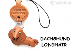 Dachshund Longhair Leather Cellularphone Charm #46723