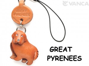 Great Pyrenees Leather Cellularphone Charm