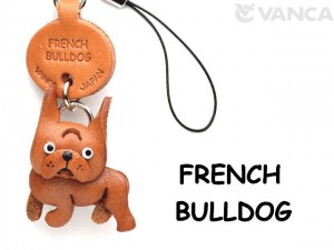 French Bulldog Leather Cellularphone Charm