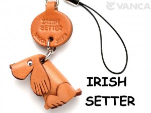 Irish Setter Leather Cellularphone Charm