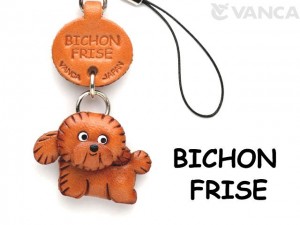 Bichon Frise Leather Cellularphone Charm