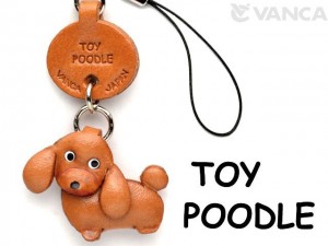 Toy Poodle Leather Cellularphone Charm #46763