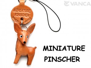 Miniatuer Pinscher Leather Cellularphone Charm