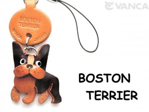 Boston Terrier Leather Cellularphone Charm