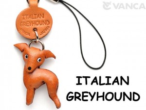 Italian Greyhound Leather Cellularphone Charm