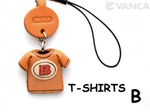B(Red) Japanese Leather Cellularphone Charm T-shirt 