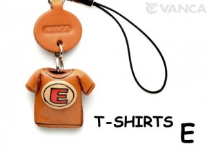 E(Red) Japanese Leather Cellularphone Charm T-shirt 