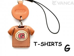 G(Red) Japanese Leather Cellularphone Charm T-shirt 