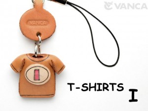 I(Red) Japanese Leather Cellularphone Charm T-shirt 