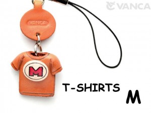 M(Red) Japanese Leather Cellularphone Charm T-shirt 
