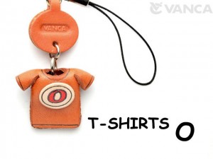 O(Red) Japanese Leather Cellularphone Charm T-shirt 