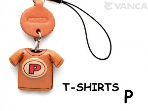 P(Red) Japanese Leather Cellularphone Charm T-shirt 