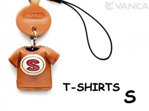 S(Red) Japanese Leather Cellularphone Charm T-shirt 