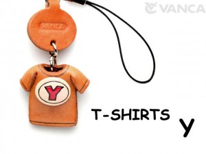 Y(Red) Japanese Leather Cellularphone Charm T-shirt 