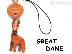 Great Dane Leather Cellularphone Charm