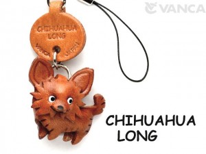 Chihuahua Long Haird Leather Cellularphone Charm
