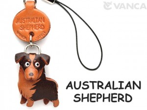 Australian Shepherd Leather Cellularphone Charm #46768
