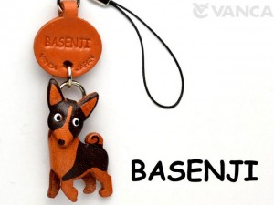 Basenji Leather Cellularphone Charm #46769