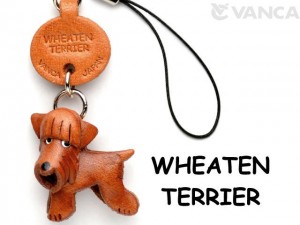 Wheaten Terrier Leather Dog Cellularphone Charm #46787