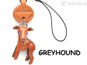 Greyhound Leather Dog Cellularphone Charm #46781