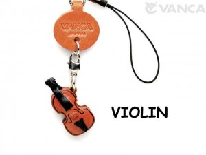 Violin Japanese Leather Cellularphone Charm Goods 
