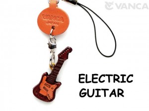 Electric Guitar Leather Cellularphone Charm