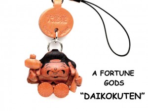 Dikoku(God of Welth) Leather Cellularphone Charm
