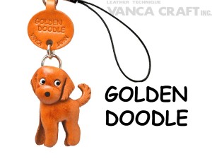 Goldendoodle Japanese Leather Cellularphone Charm #46798