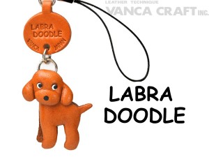 Labradoodle Japanese Leather Cellularphone Charm #46799