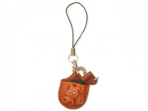 Horse Japanese Leather Cellularphone Charm Magnifying glass 