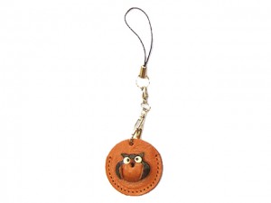 Owl Japanese Leather Cellularphone Charm Coin cases #46441