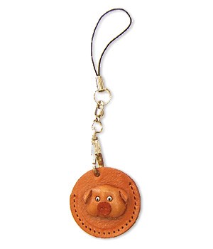 Pig Japanese Leather Cellularphone Charm Coin cases #46444